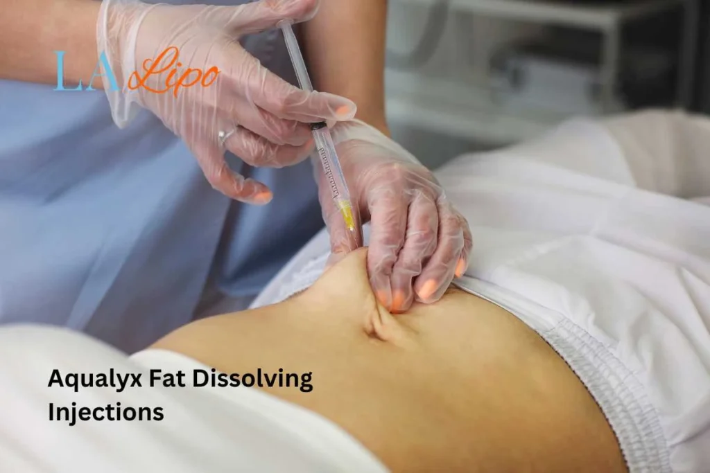 woman having fat dissolving injections Woking in the stomach