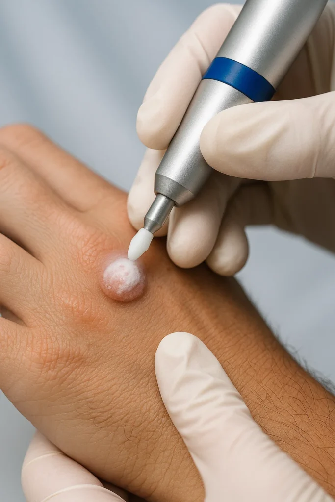 example of wart removal Woking using cryopen