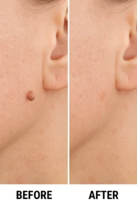 Skin tags removal Woking before and after