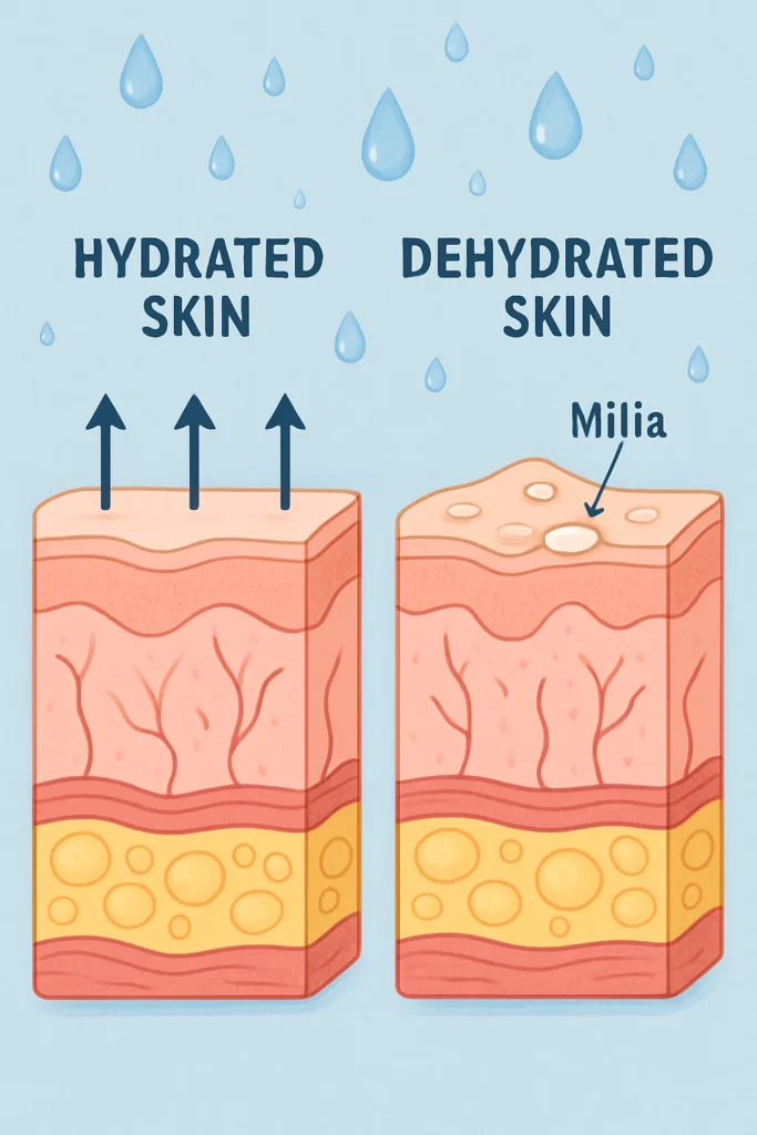 The importance of hydration and milia production Woking